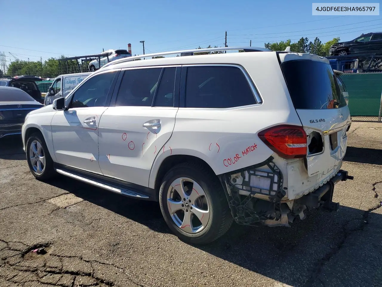 2017 Mercedes-Benz Gls 450 4Matic VIN: 4JGDF6EE3HA965797 Lot: 57003366
