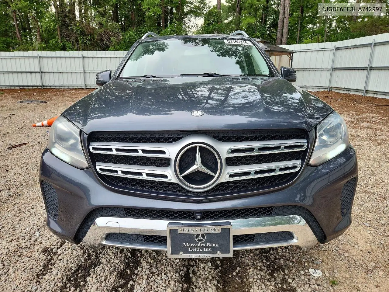 2017 Mercedes-Benz Gls 450 4Matic VIN: 4JGDF6EE3HA742997 Lot: 62159946