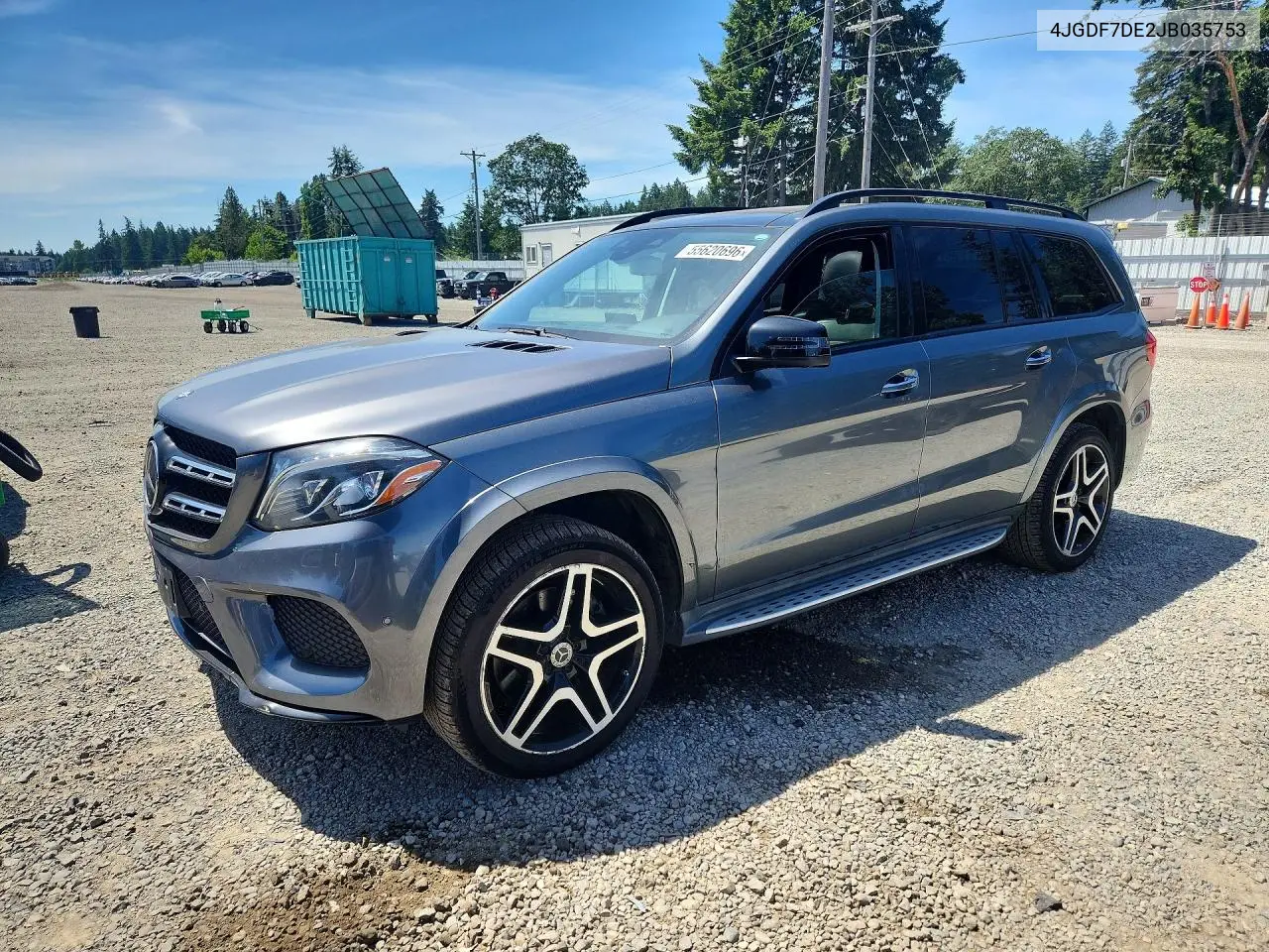 4JGDF7DE2JB035753 2018 Mercedes-Benz Gls 550 4Matic