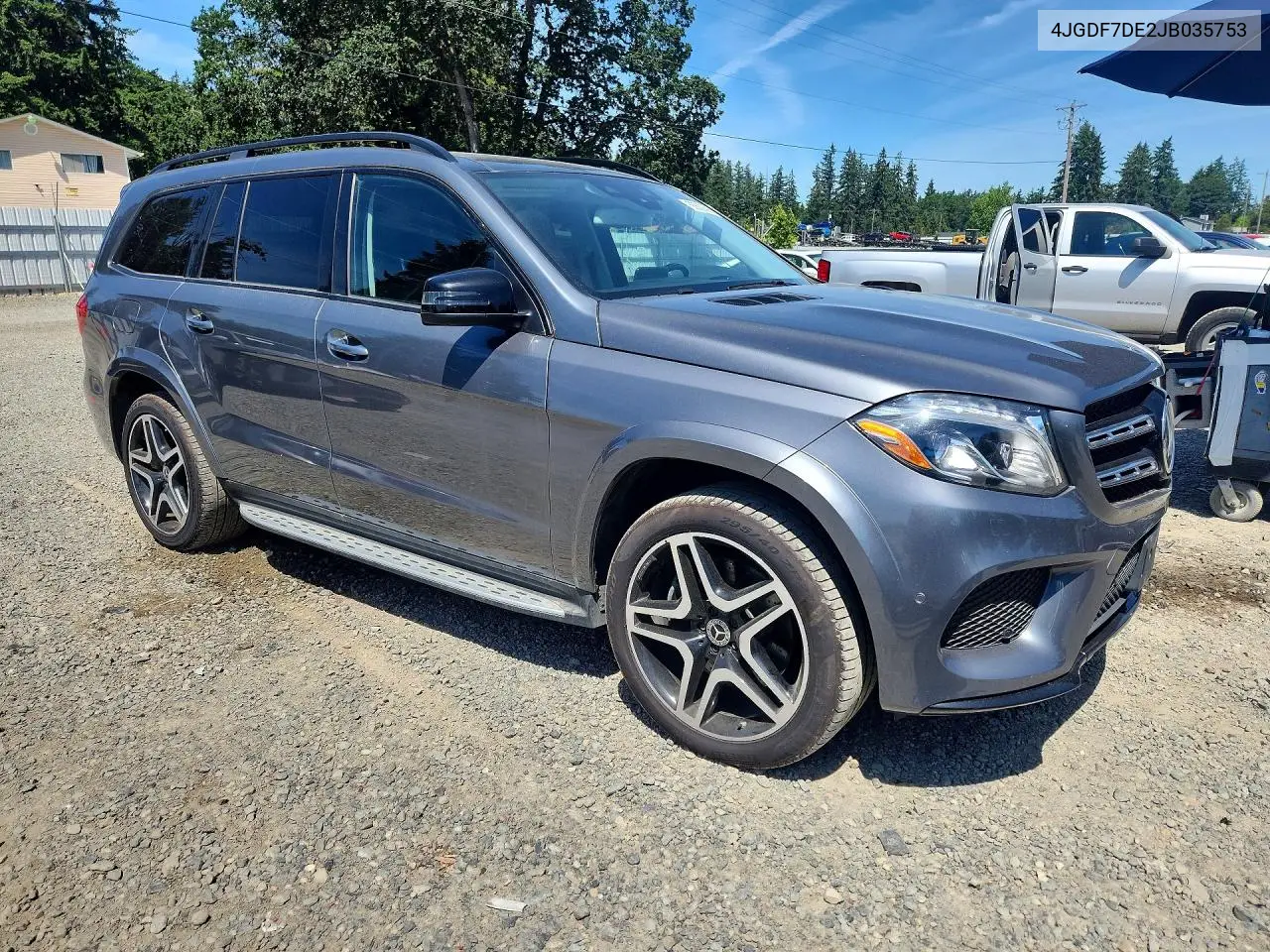 4JGDF7DE2JB035753 2018 Mercedes-Benz Gls 550 4Matic