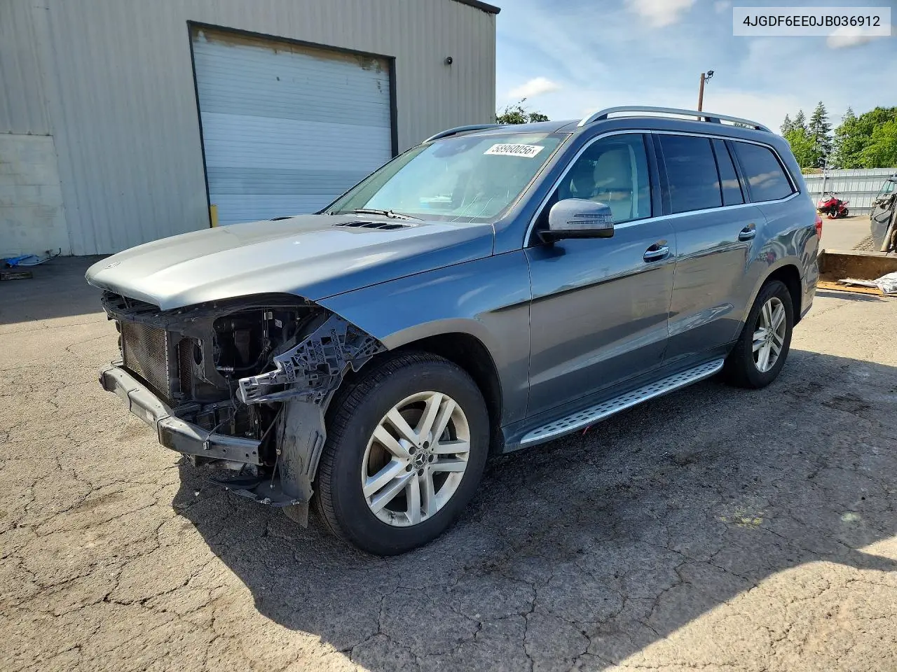 2018 Mercedes-Benz Gls 450 4Matic VIN: 4JGDF6EE0JB036912 Lot: 58960056