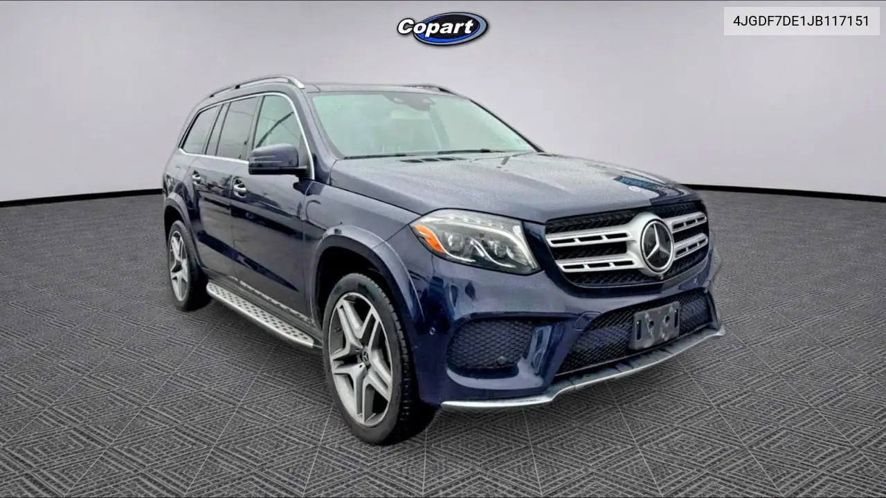 2018 Mercedes-Benz Gls 550 4Matic VIN: 4JGDF7DE1JB117151 Lot: 59610496