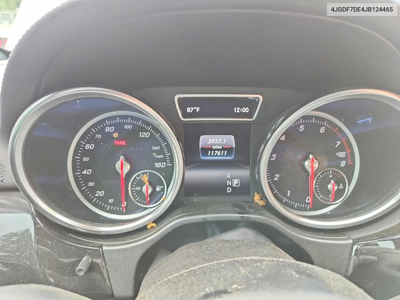 2018 Mercedes-Benz Gls 550 4Matic VIN: 4JGDF7DE4JB124465 Lot: 61764396