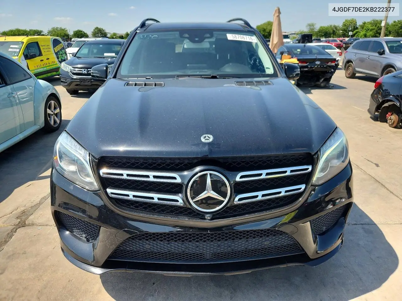 2019 Mercedes-Benz Gls 550 4Matic VIN: 4JGDF7DE2KB222377 Lot: 58706716