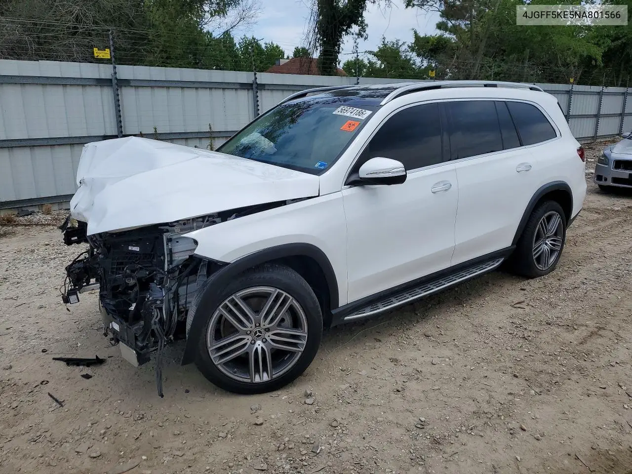 2022 Mercedes-Benz Gls 450 4Matic VIN: 4JGFF5KE5NA801566 Lot: 56974186