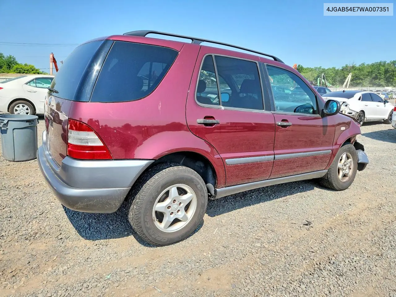 1998 Mercedes-Benz Ml320 VIN: 4JGAB54E7WA007351 Lot: 59930906
