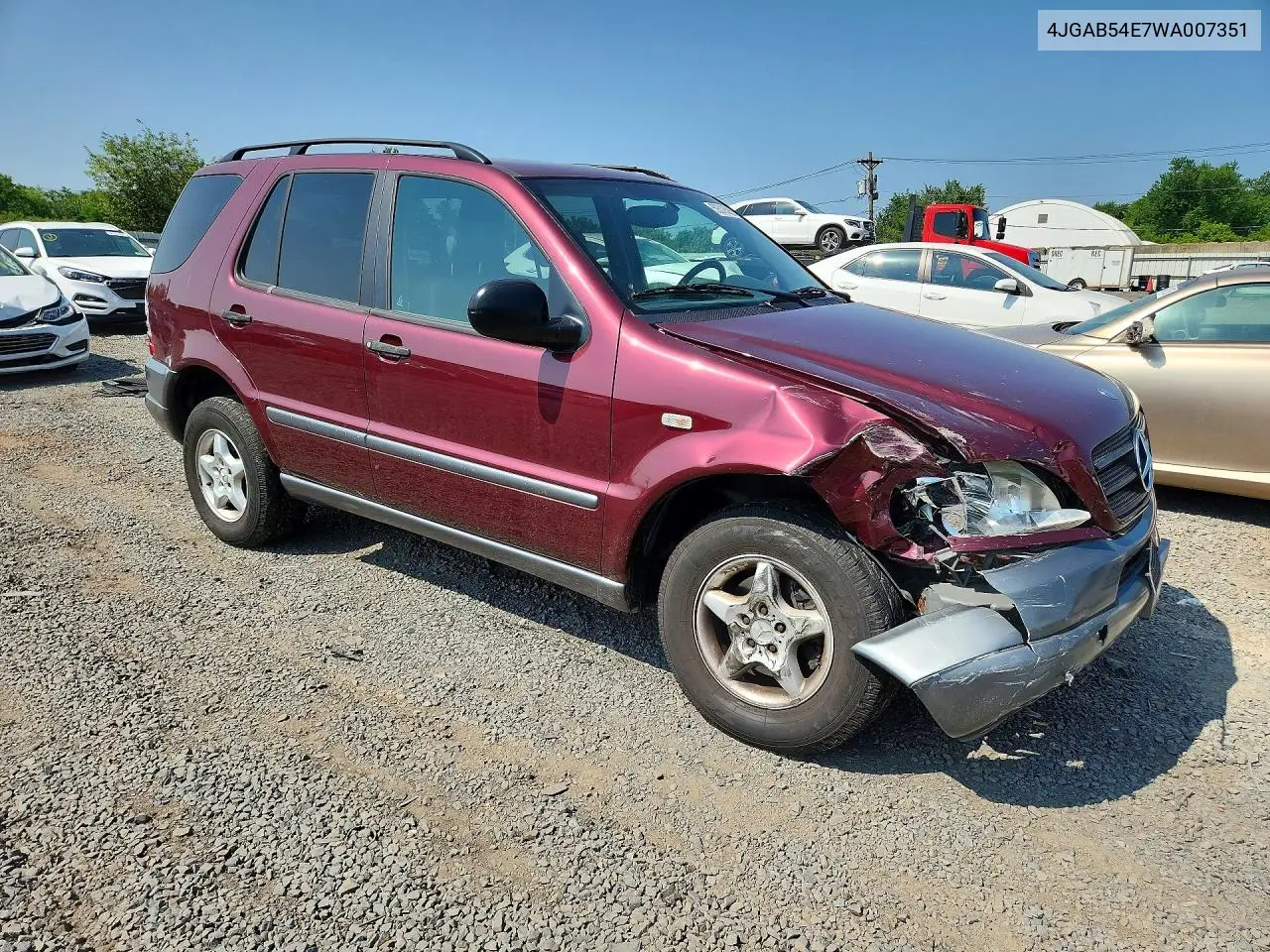 1998 Mercedes-Benz Ml320 VIN: 4JGAB54E7WA007351 Lot: 59930906