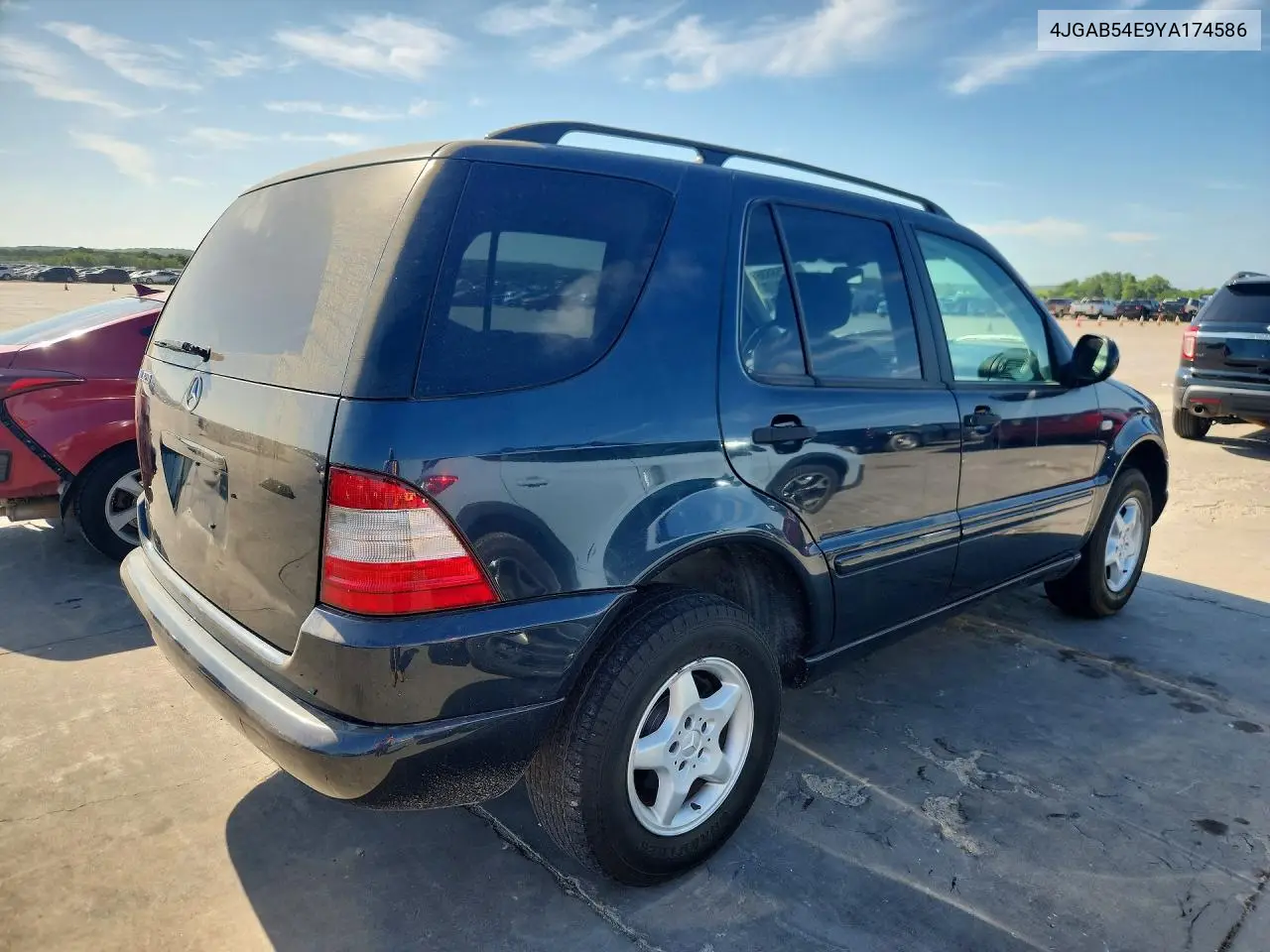 4JGAB54E9YA174586 2000 Mercedes-Benz Ml 320