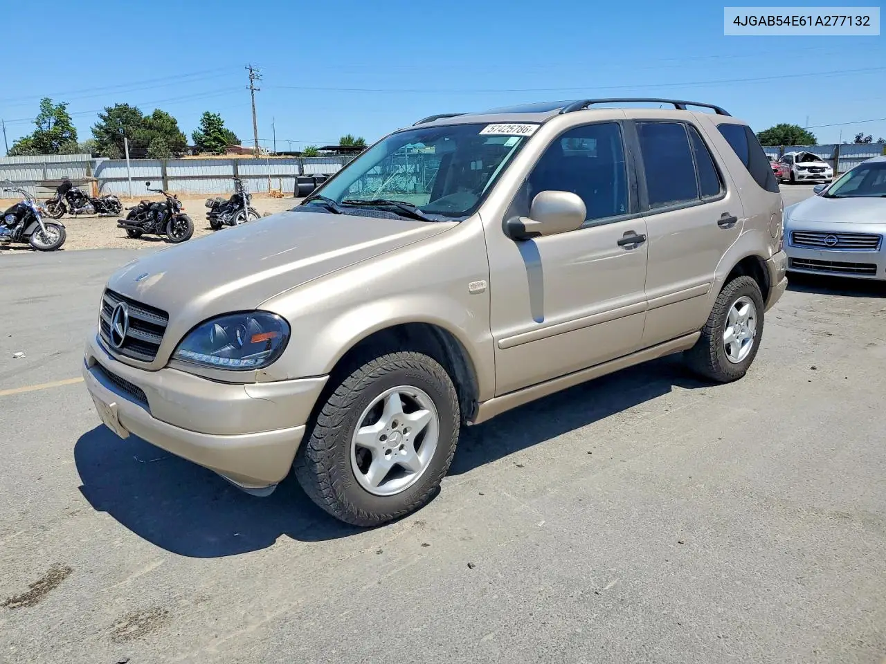 2001 Mercedes-Benz Ml 320 VIN: 4JGAB54E61A277132 Lot: 57425786