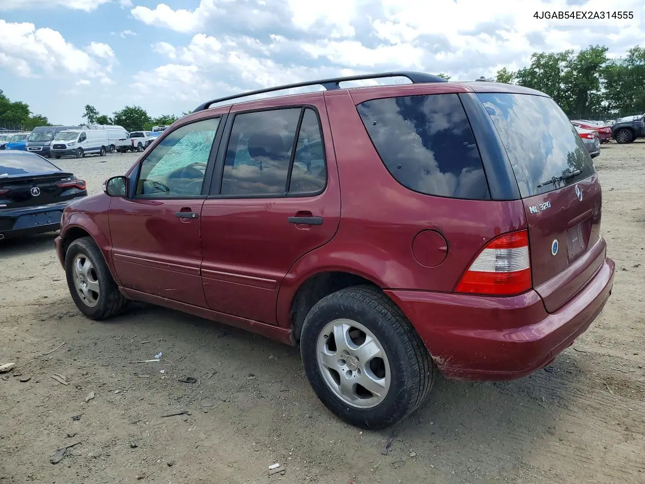 2002 Mercedes-Benz Ml 320 VIN: 4JGAB54EX2A314555 Lot: 57757276