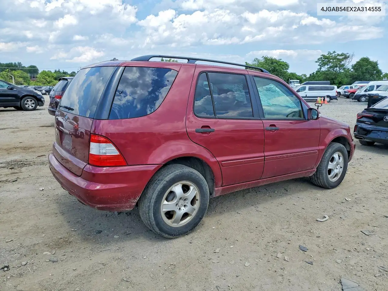 2002 Mercedes-Benz Ml 320 VIN: 4JGAB54EX2A314555 Lot: 57757276