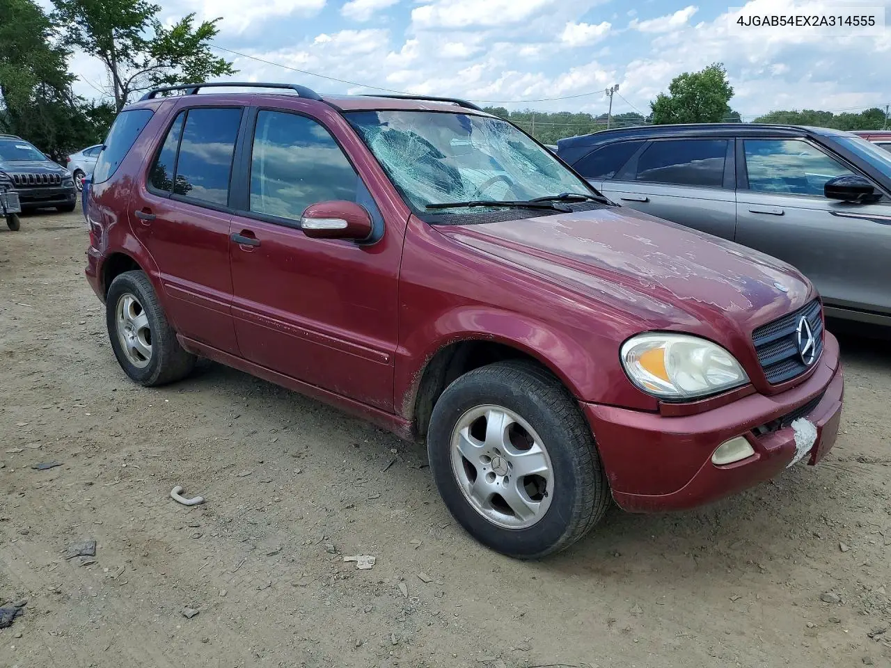 2002 Mercedes-Benz Ml 320 VIN: 4JGAB54EX2A314555 Lot: 57757276