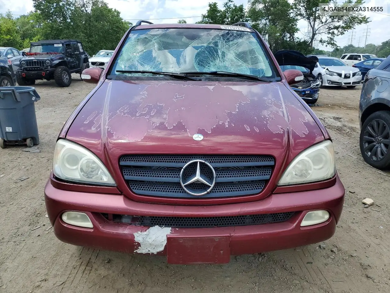 2002 Mercedes-Benz Ml 320 VIN: 4JGAB54EX2A314555 Lot: 57757276