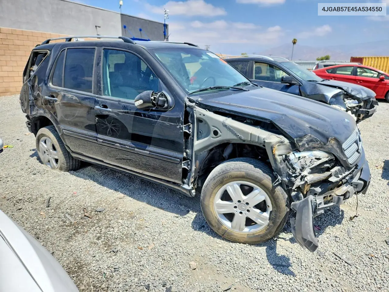 2005 Mercedes-Benz Ml 350 VIN: 4JGAB57E45A534550 Lot: 58588136