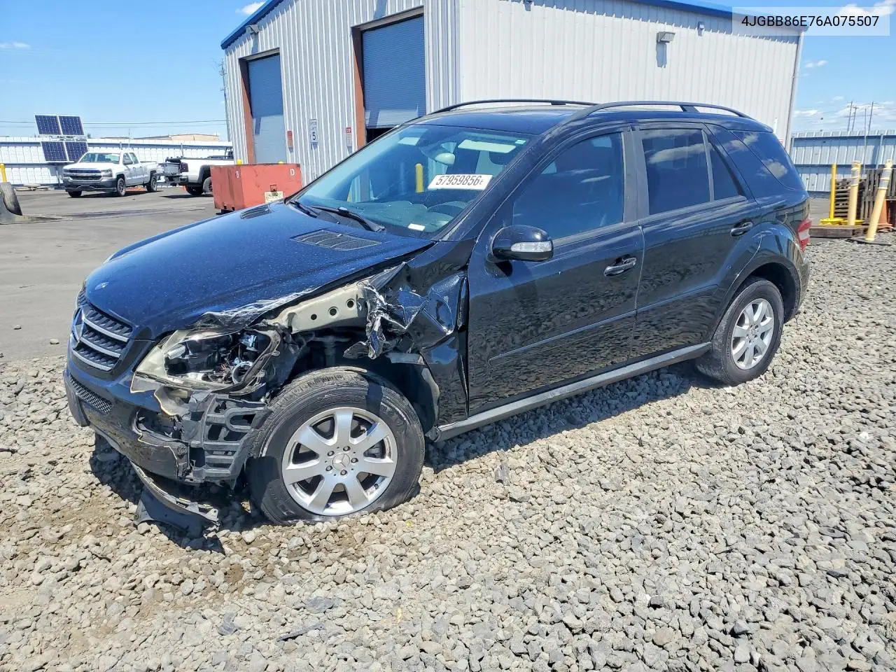 2006 Mercedes-Benz Ml 350 VIN: 4JGBB86E76A075507 Lot: 57959856