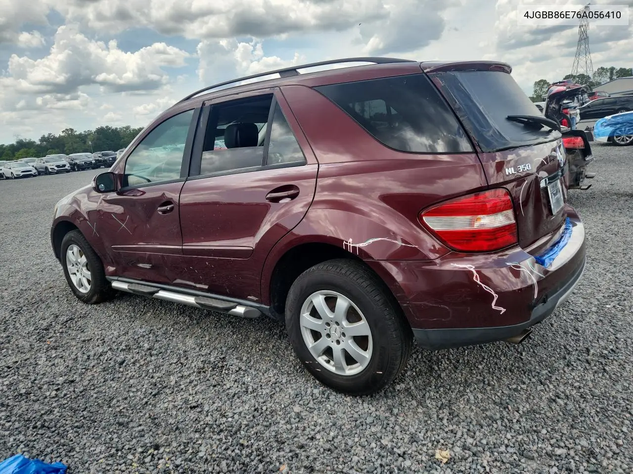 2006 Mercedes-Benz Ml 350 VIN: 4JGBB86E76A056410 Lot: 58840866