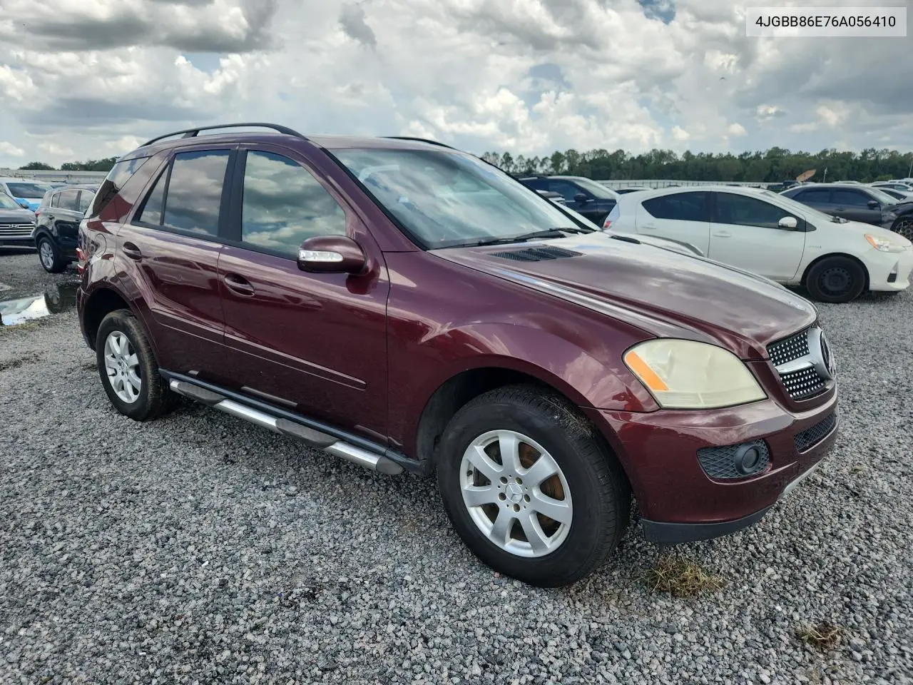 2006 Mercedes-Benz Ml 350 VIN: 4JGBB86E76A056410 Lot: 58840866