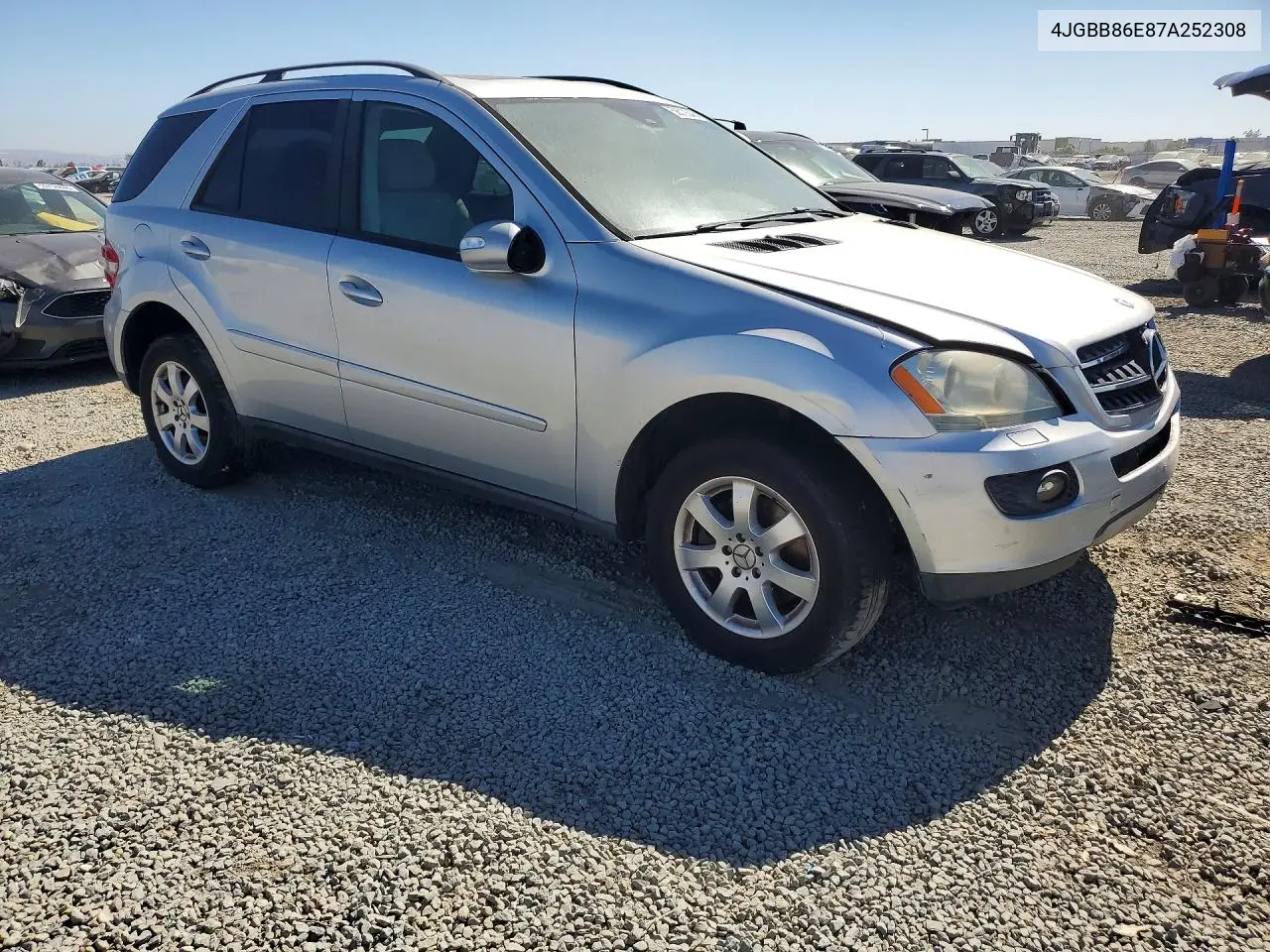 2007 Mercedes-Benz Ml 350 VIN: 4JGBB86E87A252308 Lot: 58519246