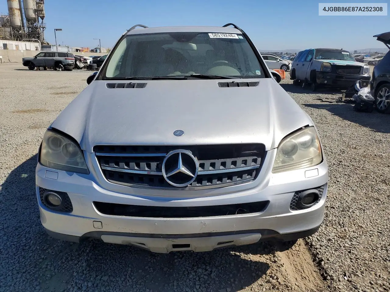 2007 Mercedes-Benz Ml 350 VIN: 4JGBB86E87A252308 Lot: 58519246