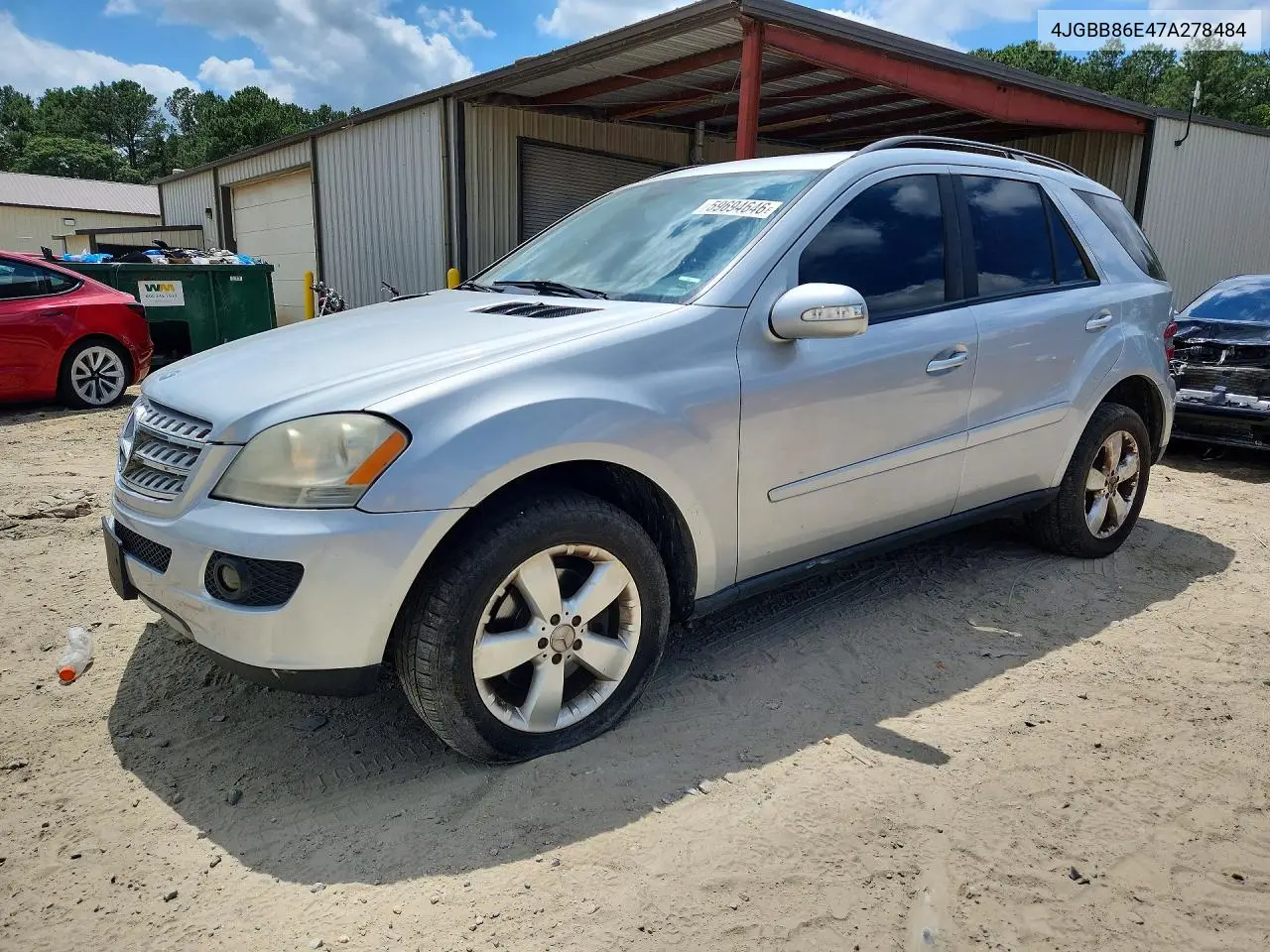 2007 Mercedes-Benz Ml 350 VIN: 4JGBB86E47A278484 Lot: 59694646