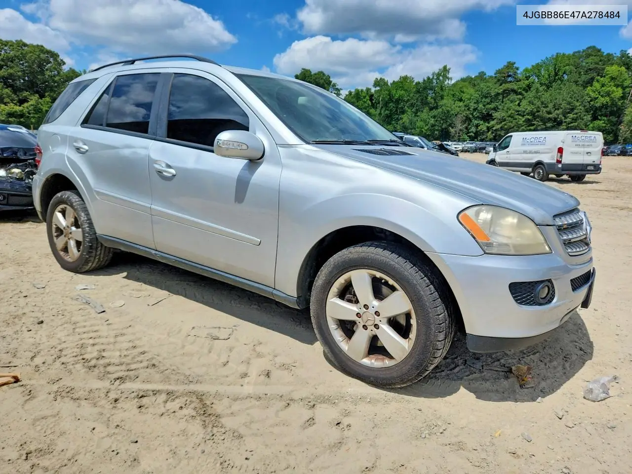2007 Mercedes-Benz Ml 350 VIN: 4JGBB86E47A278484 Lot: 59694646