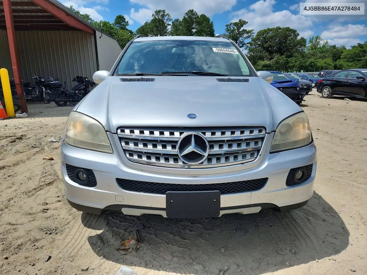 2007 Mercedes-Benz Ml 350 VIN: 4JGBB86E47A278484 Lot: 59694646