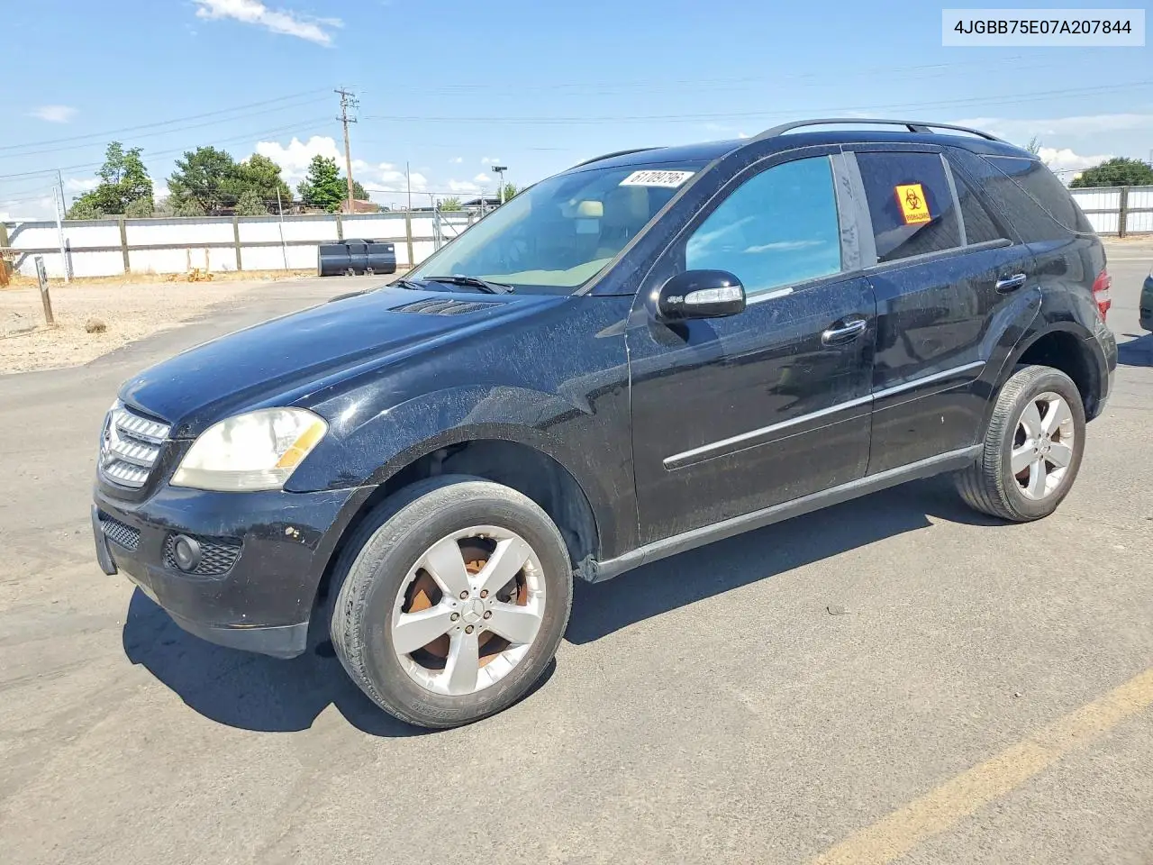 2007 Mercedes-Benz Ml 500 VIN: 4JGBB75E07A207844 Lot: 61709796