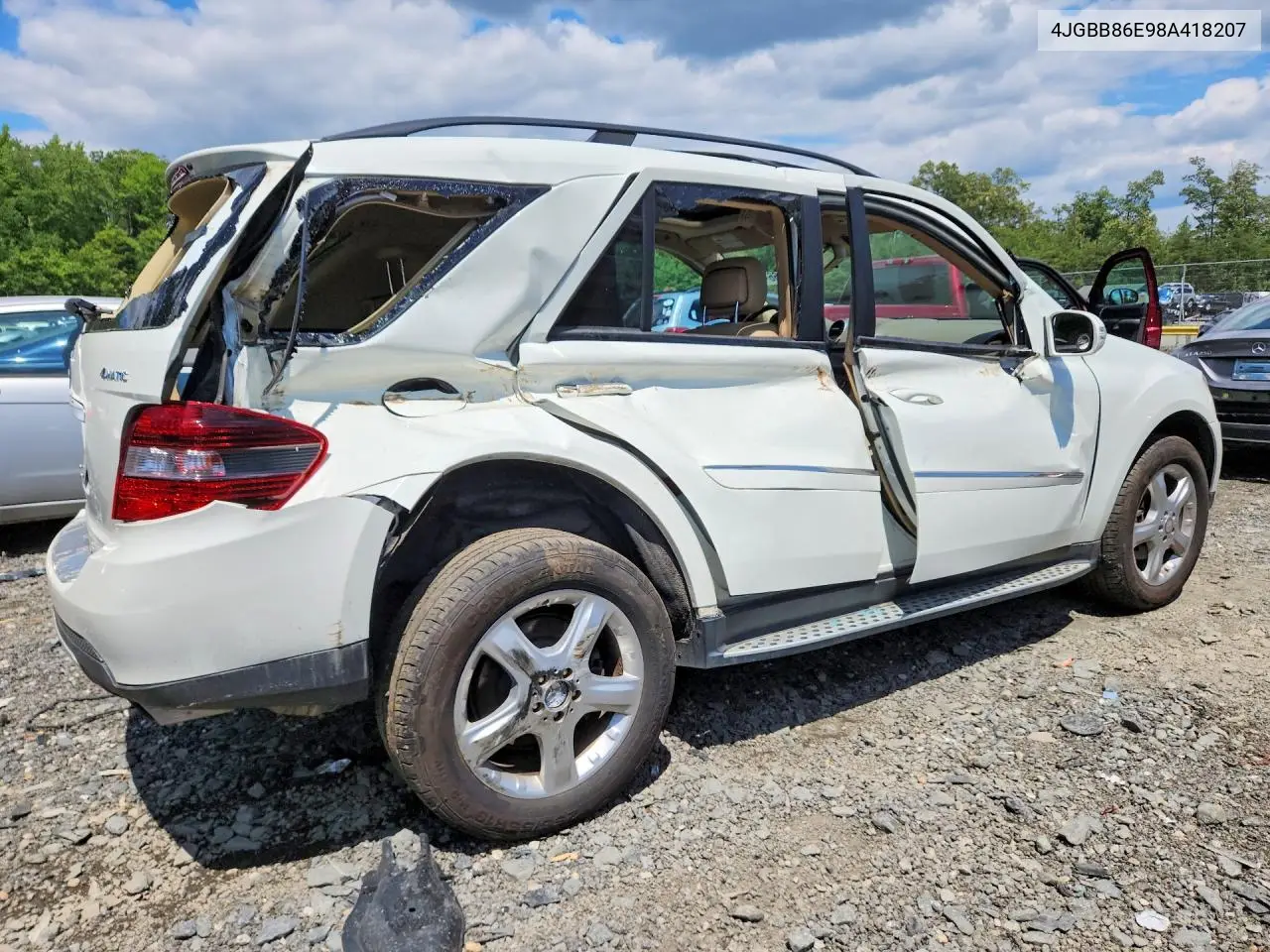 2008 Mercedes-Benz Ml 350 VIN: 4JGBB86E98A418207 Lot: 57049866