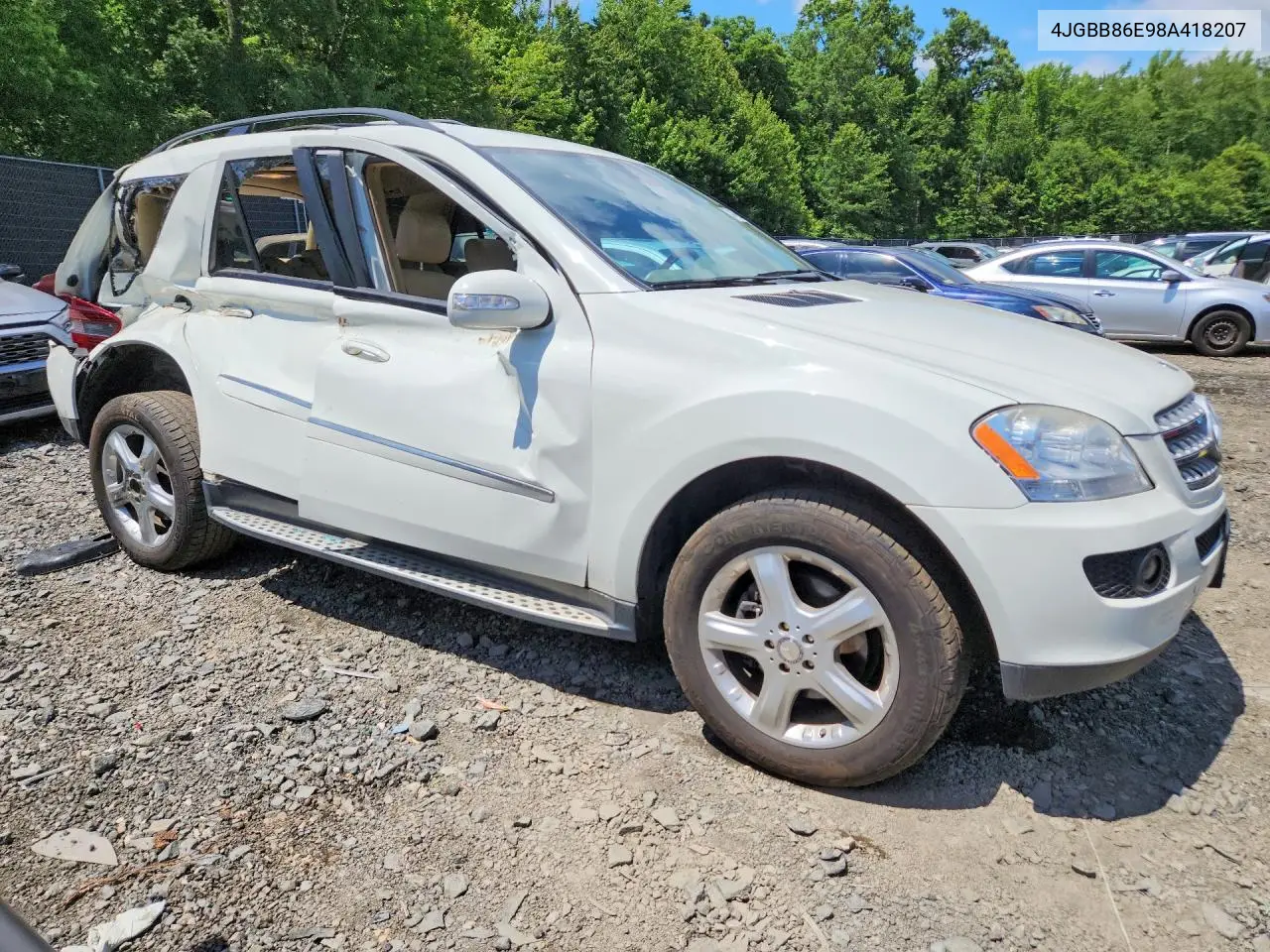 2008 Mercedes-Benz Ml 350 VIN: 4JGBB86E98A418207 Lot: 57049866