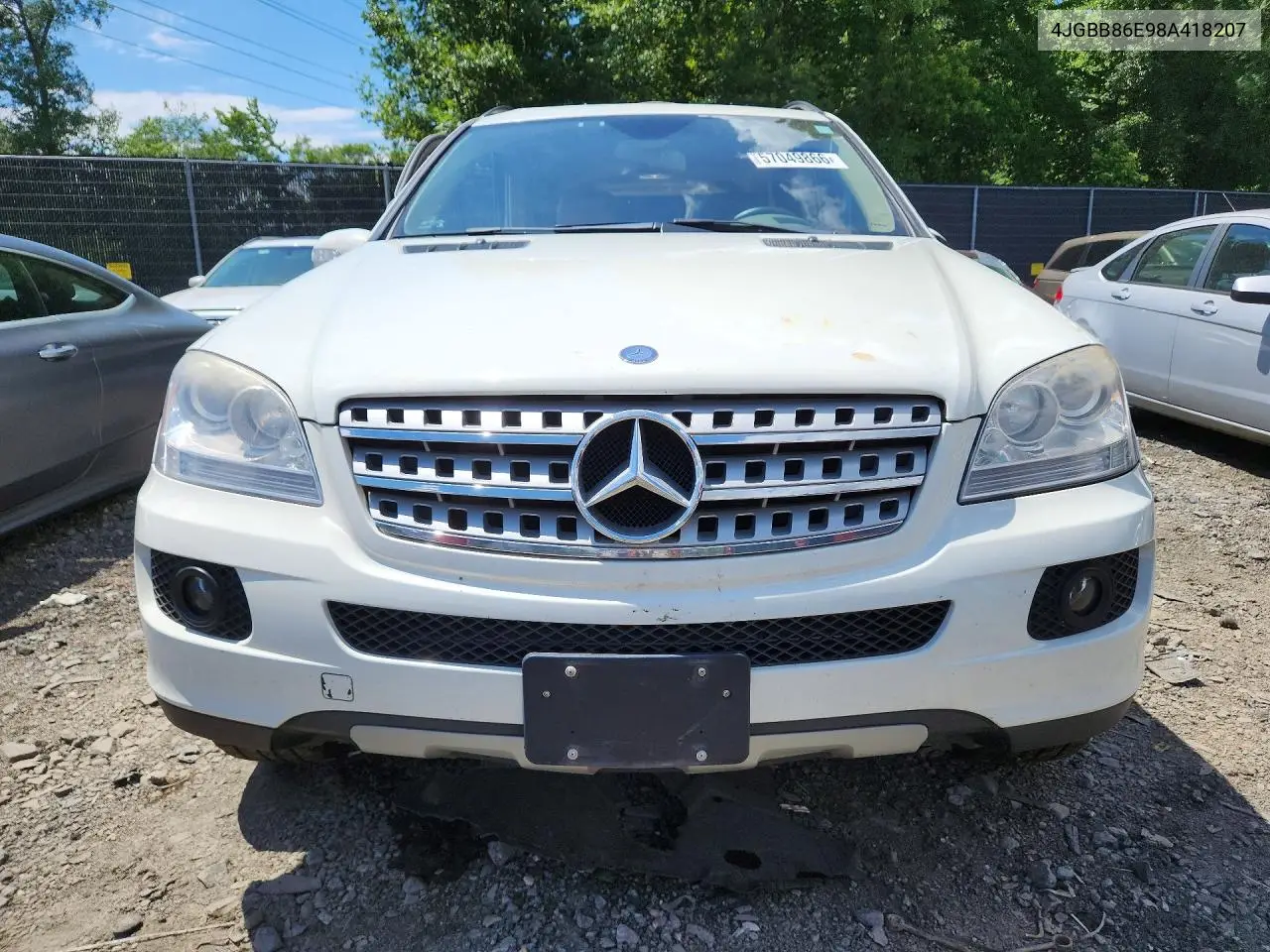 2008 Mercedes-Benz Ml 350 VIN: 4JGBB86E98A418207 Lot: 57049866