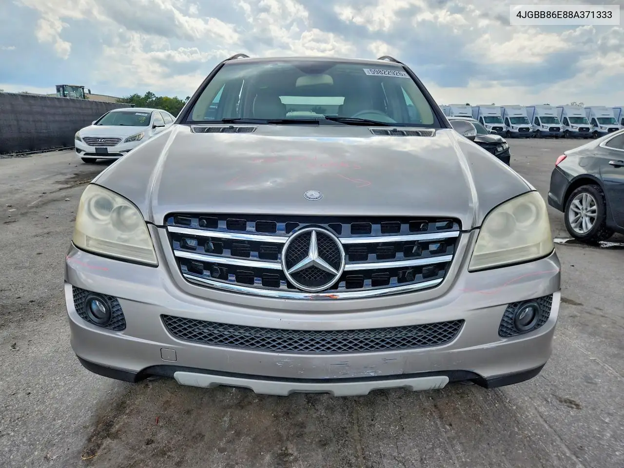 2008 Mercedes-Benz Ml 350 VIN: 4JGBB86E88A371333 Lot: 59822926