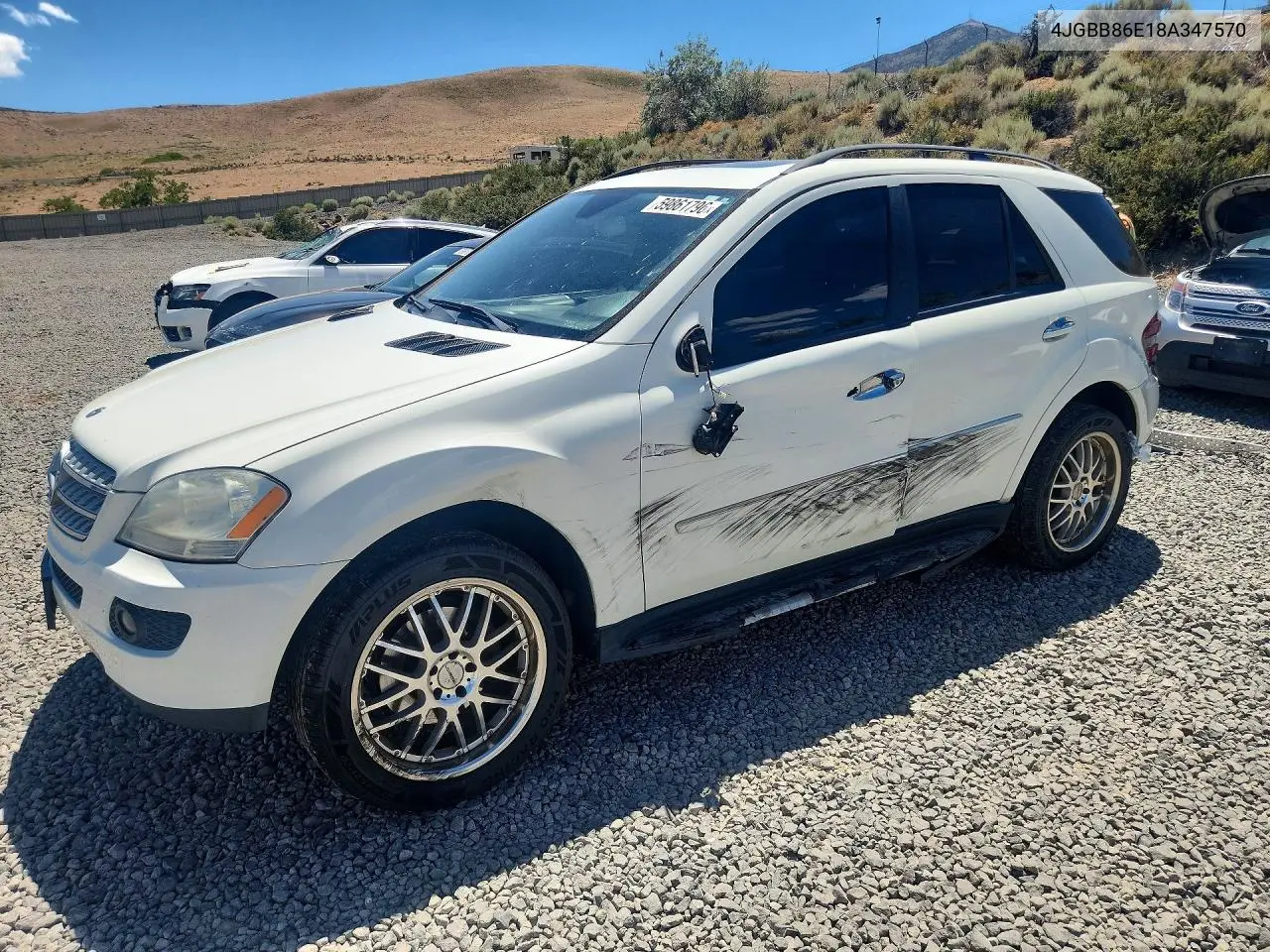 2008 Mercedes-Benz Ml 350 VIN: 4JGBB86E18A347570 Lot: 59861796