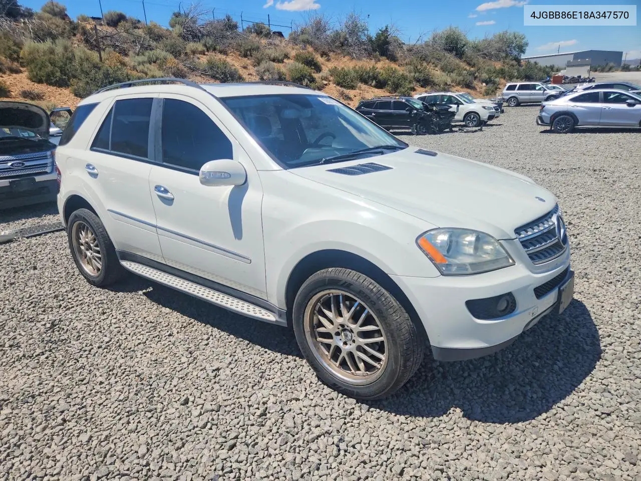 2008 Mercedes-Benz Ml 350 VIN: 4JGBB86E18A347570 Lot: 59861796