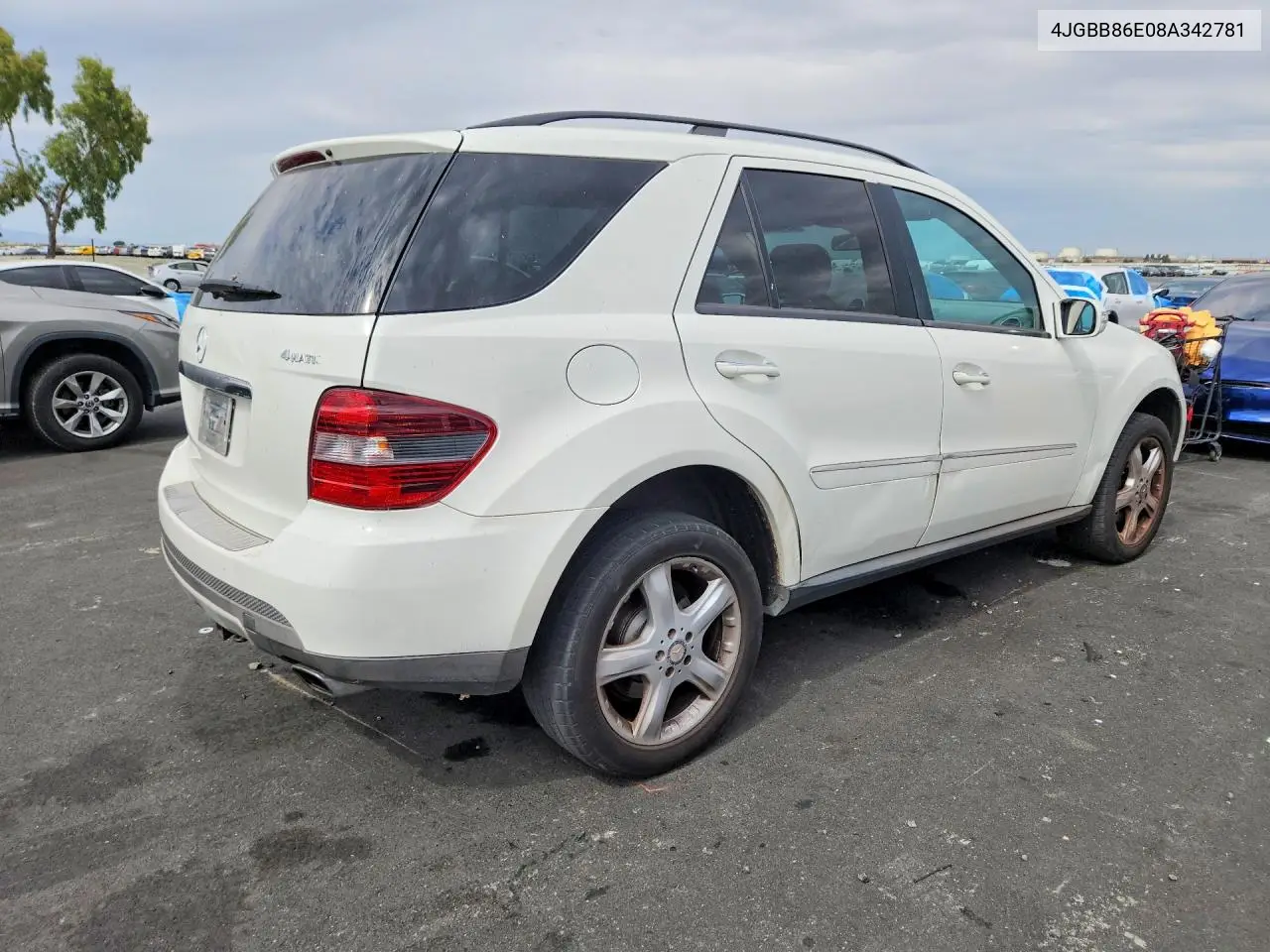 2008 Mercedes-Benz Ml 350 VIN: 4JGBB86E08A342781 Lot: 60198956