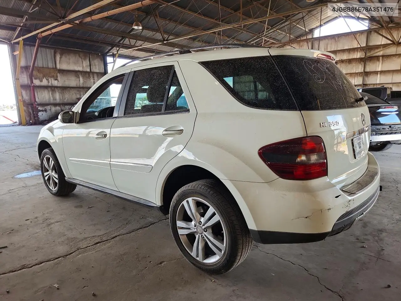 2008 Mercedes-Benz Ml 350 VIN: 4JGBB86E78A351476 Lot: 61043916