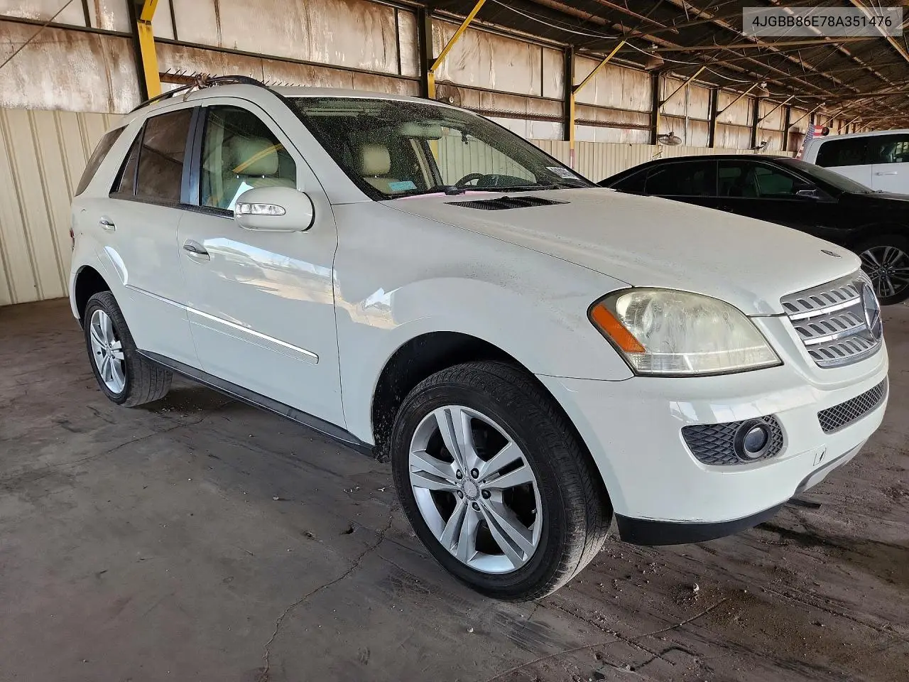 2008 Mercedes-Benz Ml 350 VIN: 4JGBB86E78A351476 Lot: 61043916