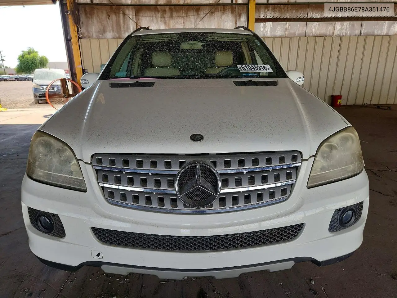 2008 Mercedes-Benz Ml 350 VIN: 4JGBB86E78A351476 Lot: 61043916