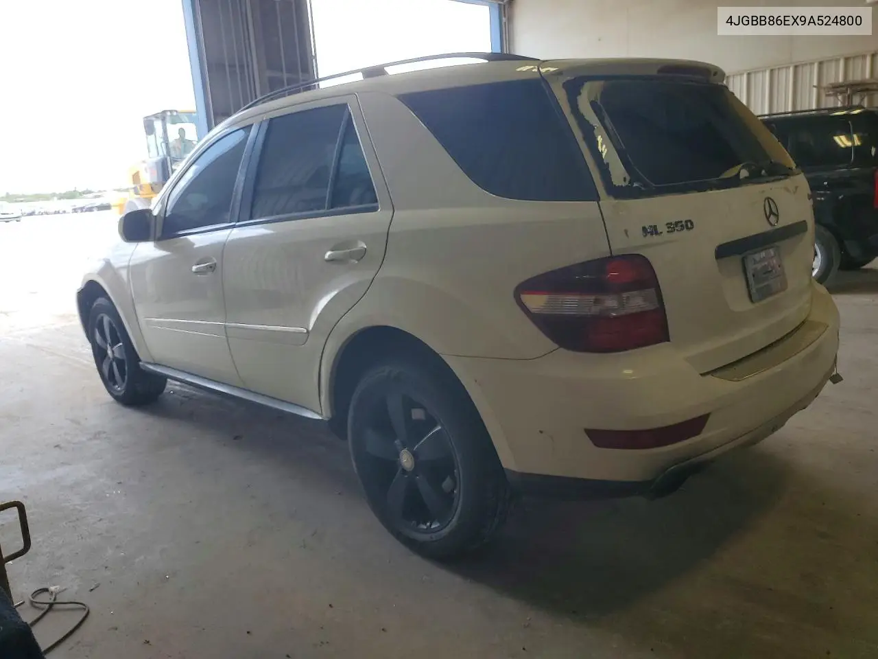 2009 Mercedes-Benz Ml 350 VIN: 4JGBB86EX9A524800 Lot: 60842206