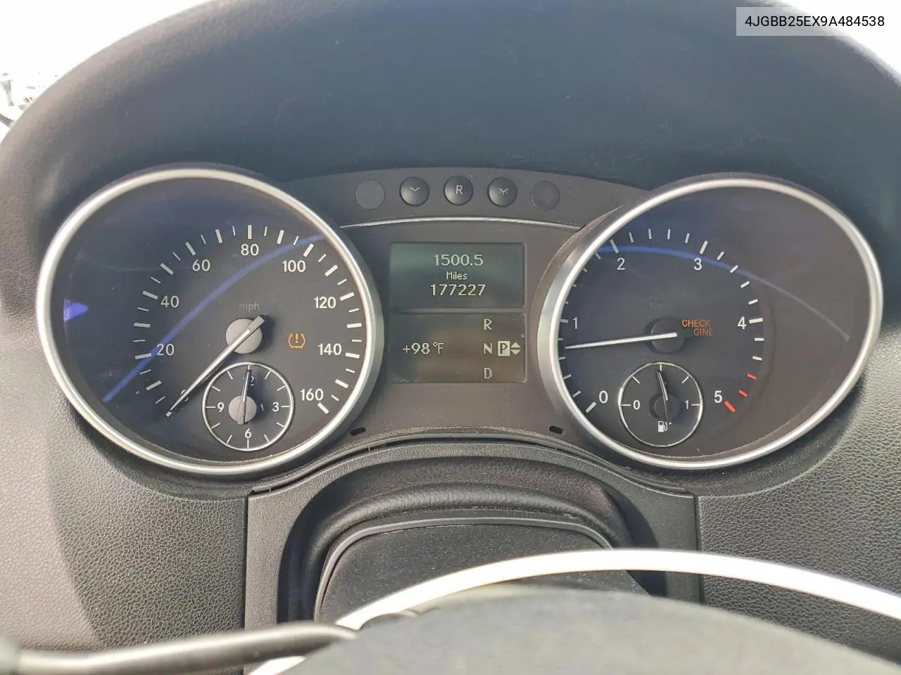 2009 Mercedes-Benz Ml VIN: 4JGBB25EX9A484538 Lot: 61531656