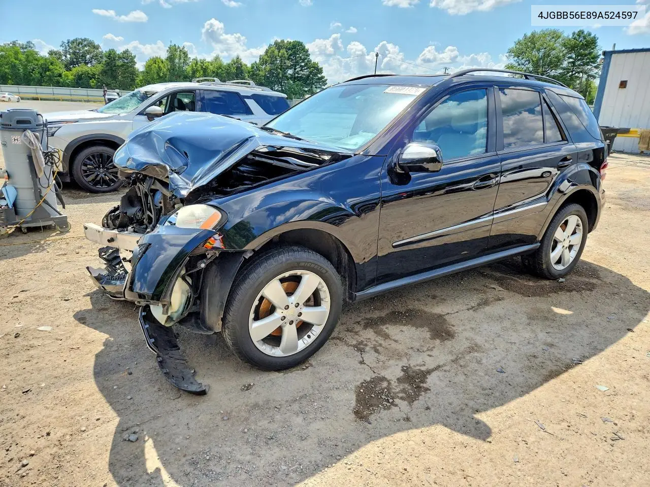 2009 Mercedes-Benz Ml 350 VIN: 4JGBB56E89A524597 Lot: 85603425