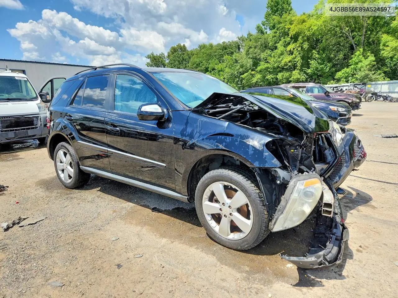 2009 Mercedes-Benz Ml 350 VIN: 4JGBB56E89A524597 Lot: 85603425