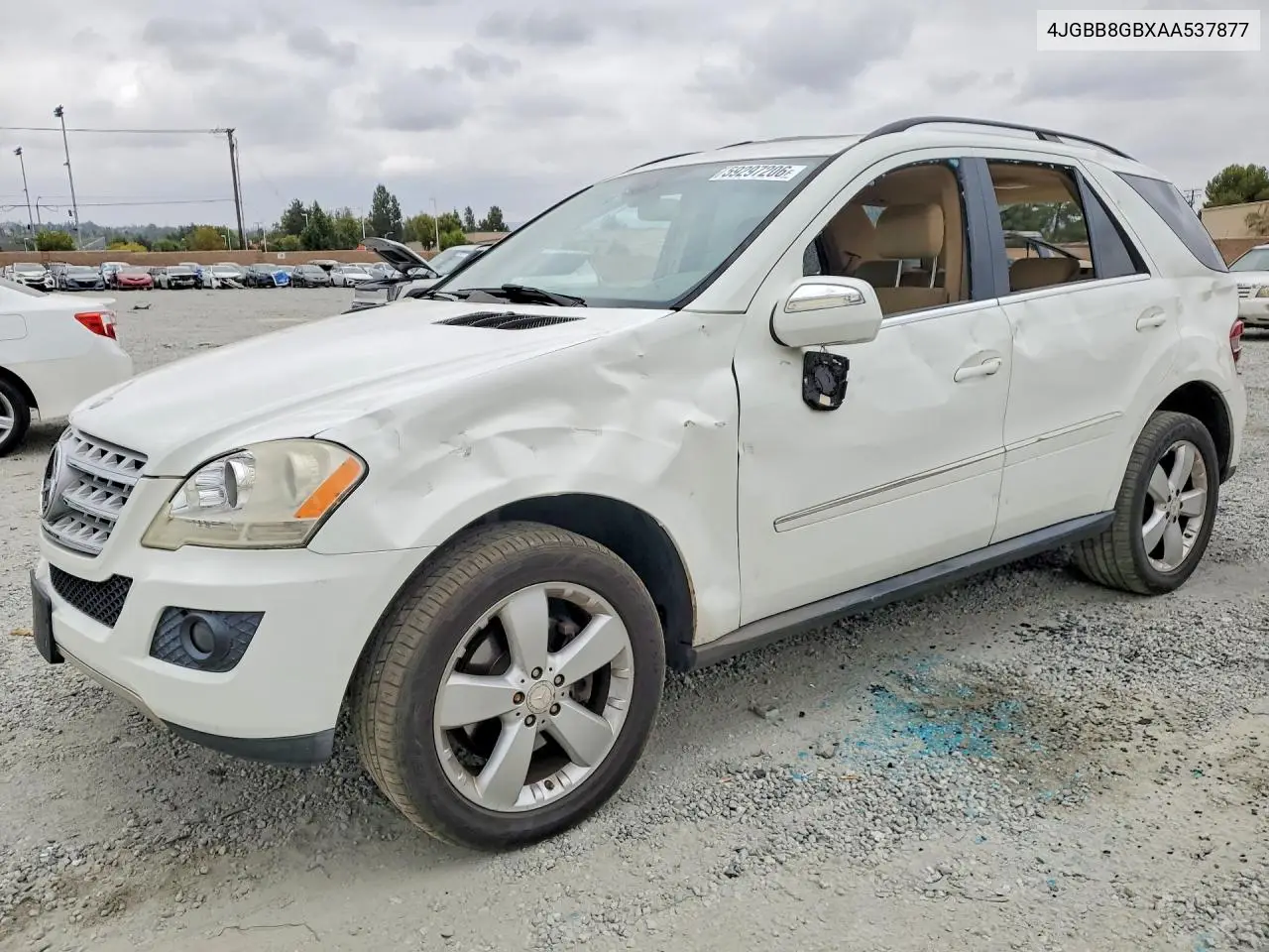 2010 Mercedes-Benz Ml 350 4Matic VIN: 4JGBB8GBXAA537877 Lot: 59297206