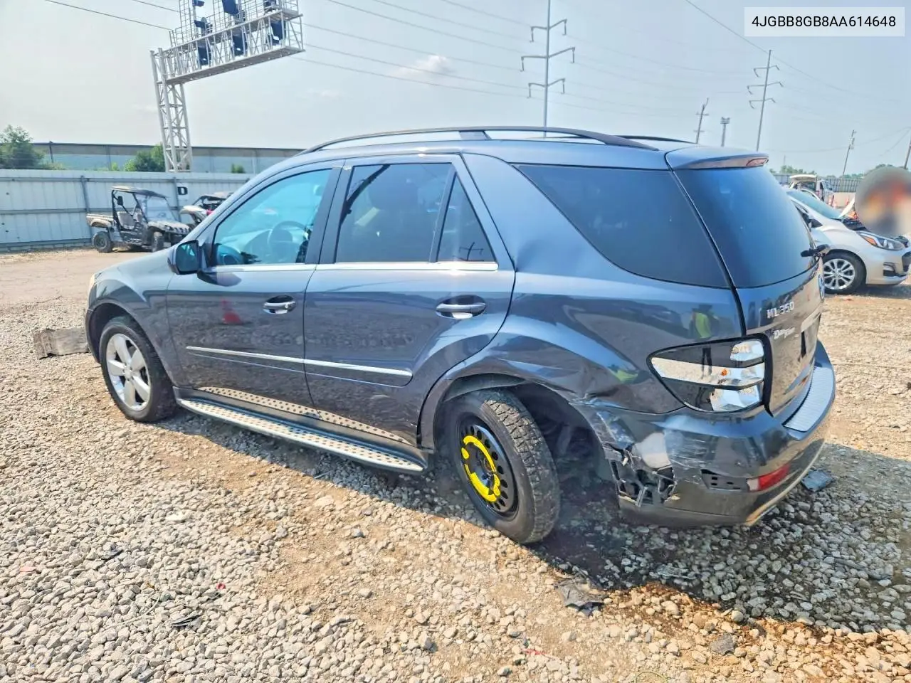 2010 Mercedes-Benz Ml 350 4Matic VIN: 4JGBB8GB8AA614648 Lot: 61336516