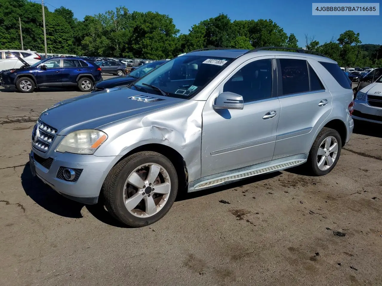 2011 Mercedes-Benz Ml 350 4Matic VIN: 4JGBB8GB7BA716685 Lot: 58271806