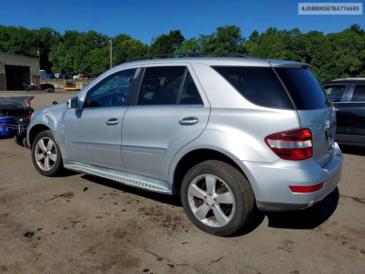 2011 Mercedes-Benz Ml 350 4Matic VIN: 4JGBB8GB7BA716685 Lot: 58271806