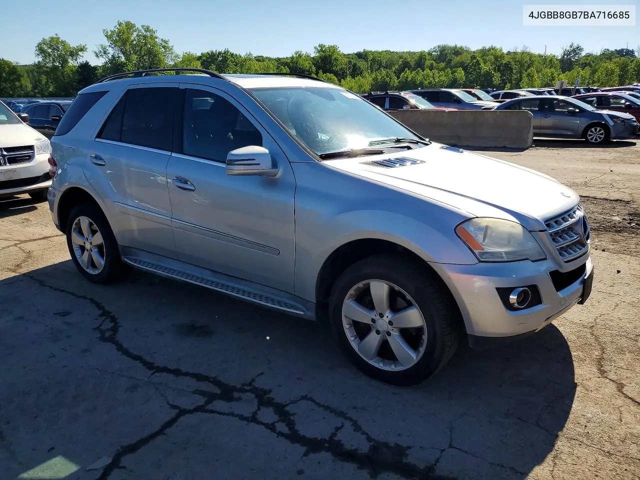 2011 Mercedes-Benz Ml 350 4Matic VIN: 4JGBB8GB7BA716685 Lot: 58271806