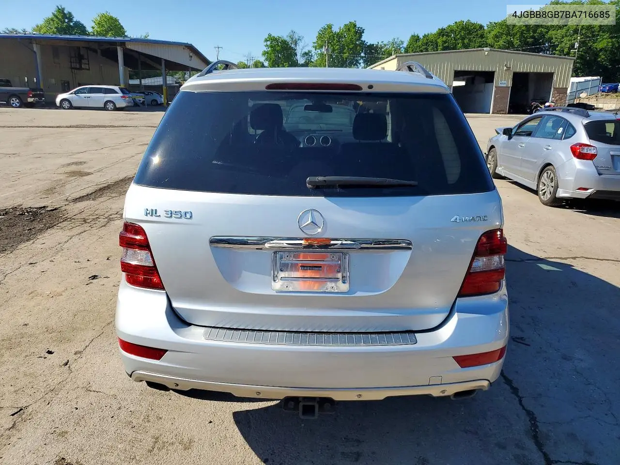 2011 Mercedes-Benz Ml 350 4Matic VIN: 4JGBB8GB7BA716685 Lot: 58271806
