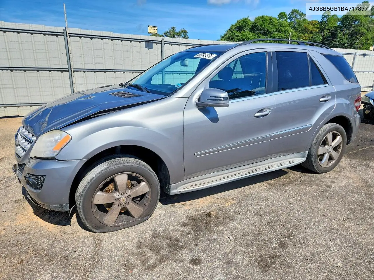 2011 Mercedes-Benz Ml 350 VIN: 4JGBB5GB1BA717877 Lot: 59747276