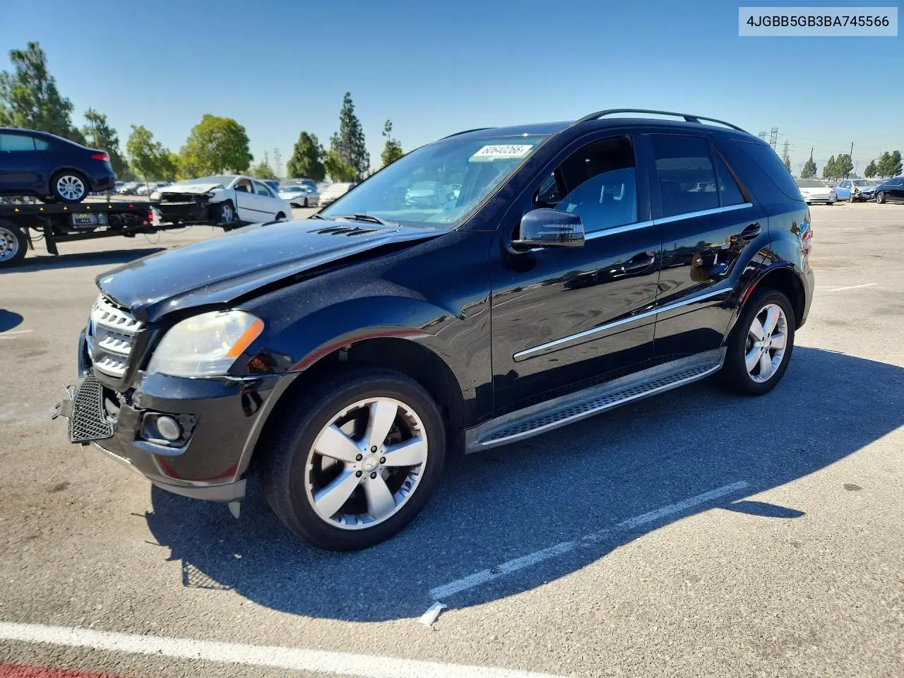 2011 Mercedes-Benz Ml 350 VIN: 4JGBB5GB3BA745566 Lot: 60640266