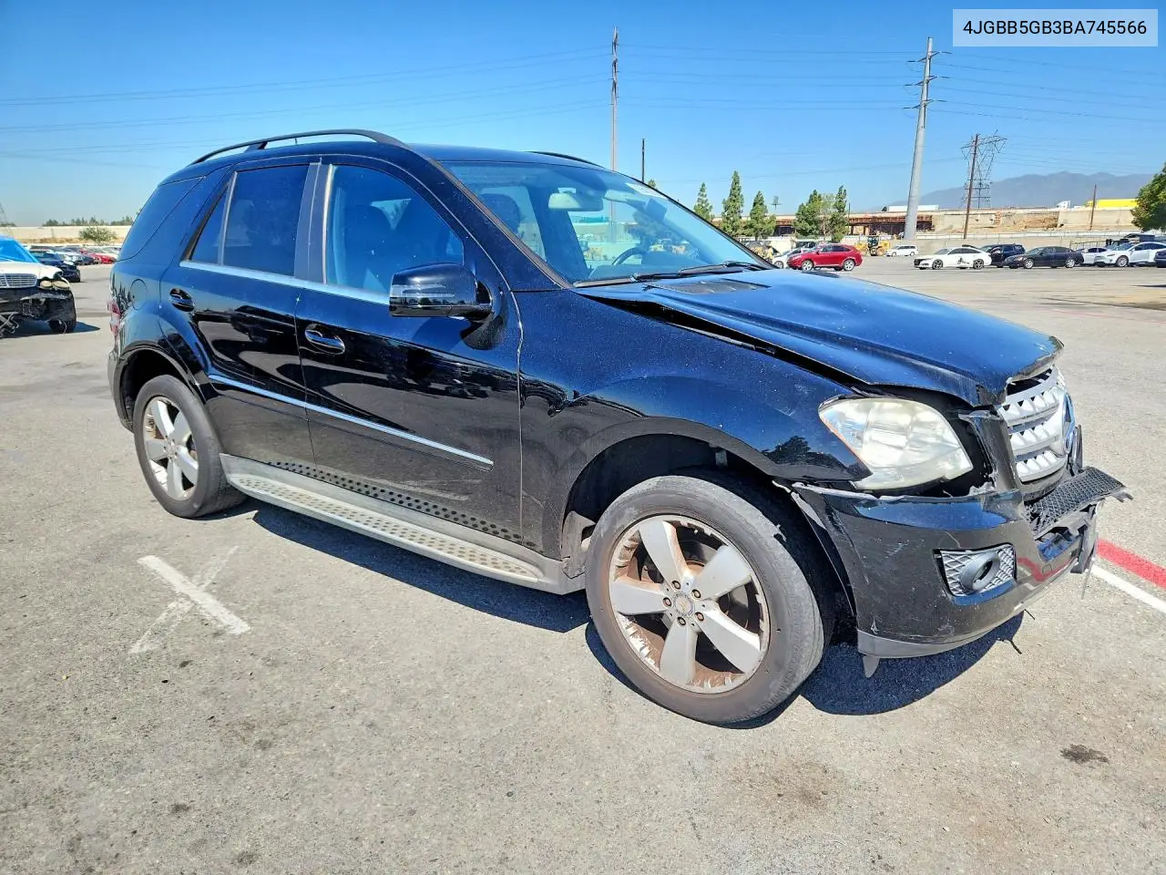 2011 Mercedes-Benz Ml 350 VIN: 4JGBB5GB3BA745566 Lot: 60640266